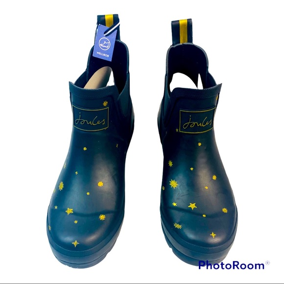 NWT JOULES  "Stars" ankle rain boots sz7 - Picture 2 of 6